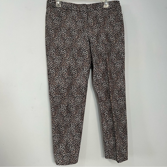 White House Black Market Slim Ankle Leopard Print Pants Animal Print Mobwife - Picture 8 of 8